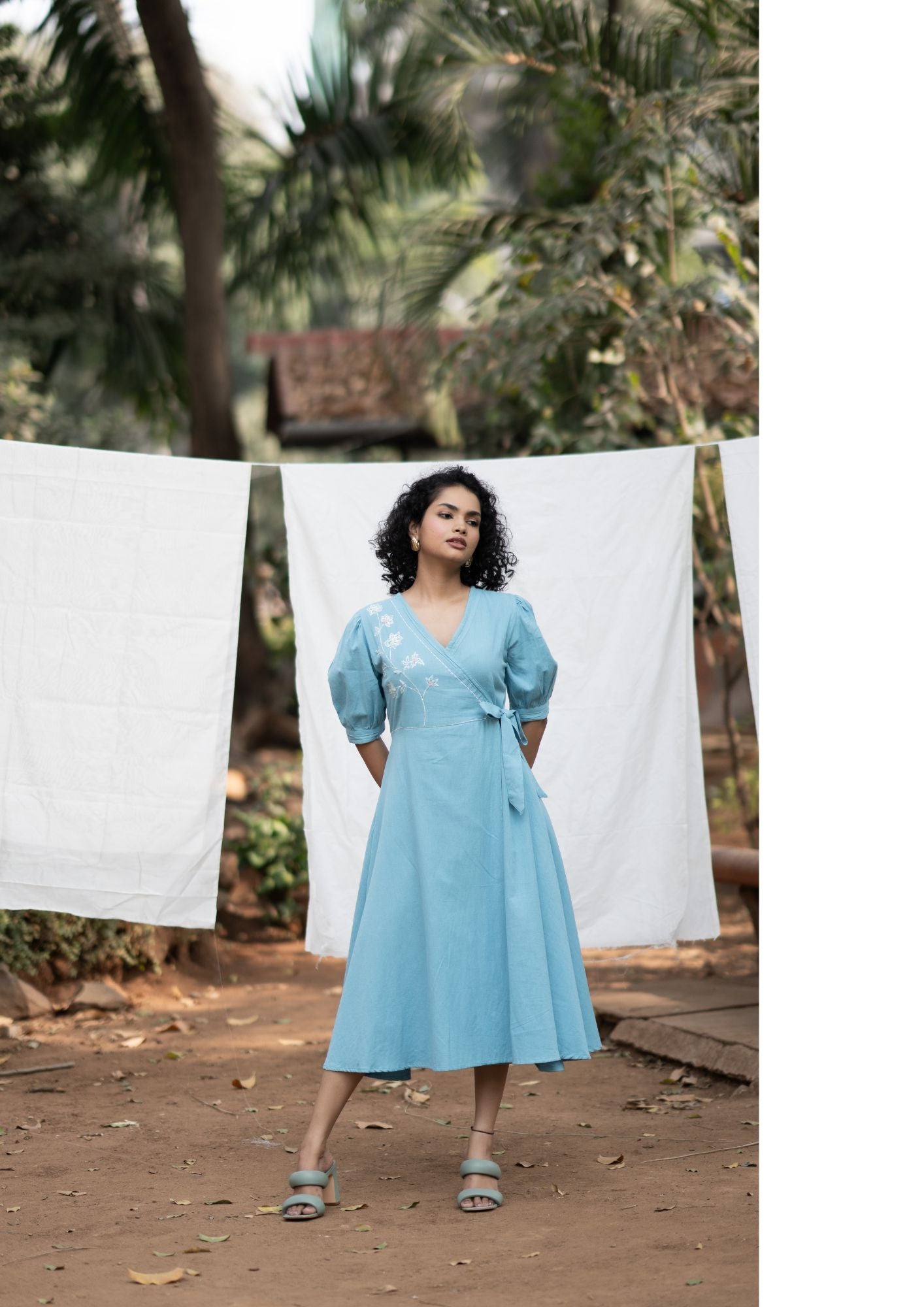Baby Blue Summer Dress SANDHYA SHAH FASHION LLP Baby Blue Summer Dress SANDHYA SHAH FASHION LLP