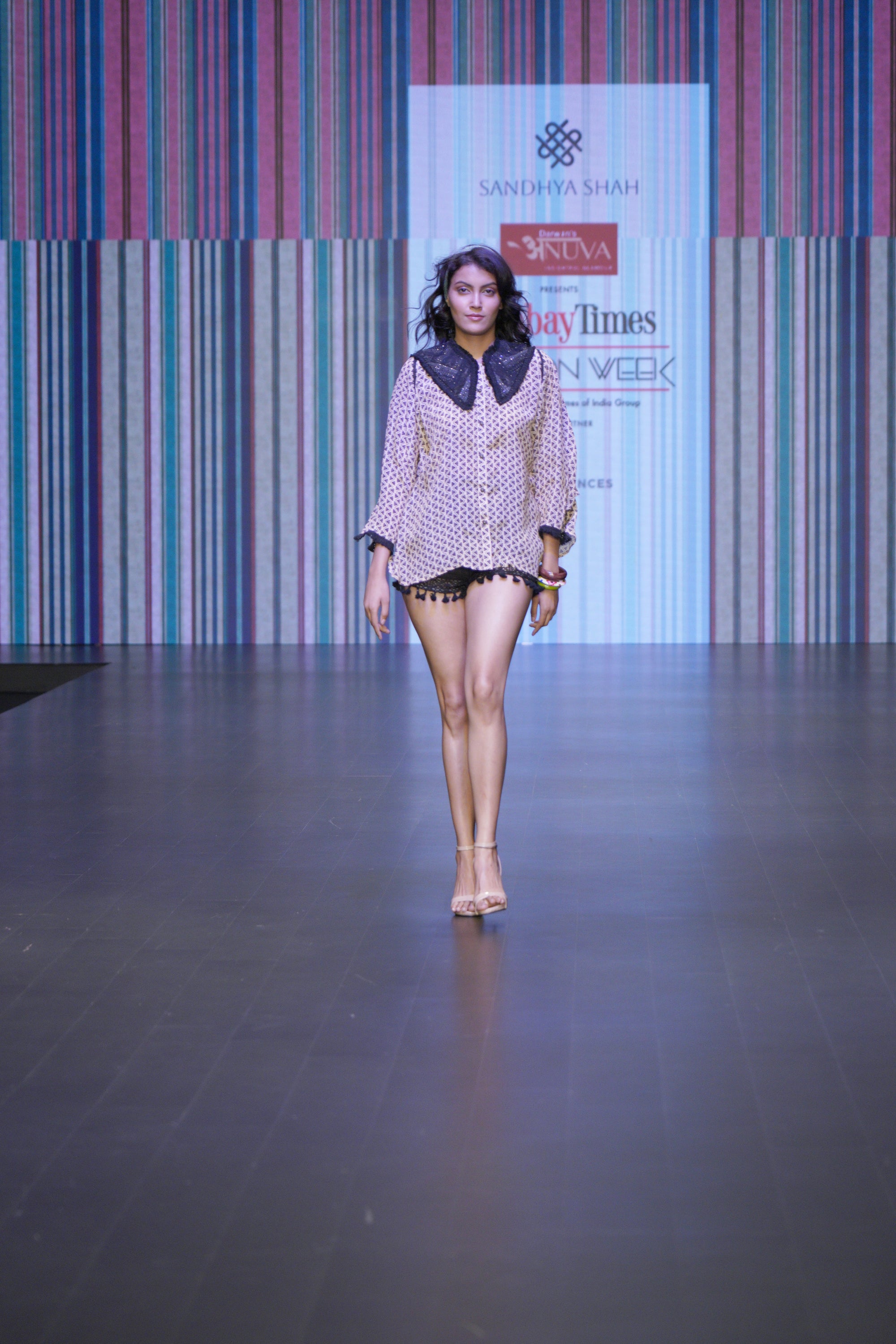 CLEORA  SHIRT AND LACE SHORTS