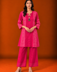 Pink Short Kurta Set