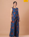 Indigo palazzo set with hand detailing by Sandhya Shah
