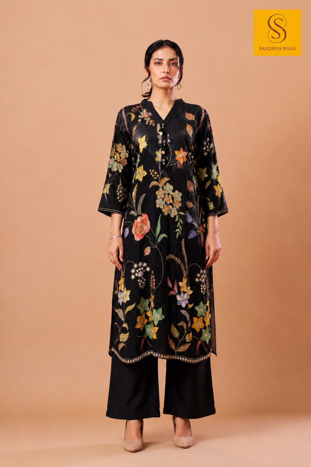 Twilight Botanical Kurta Set
