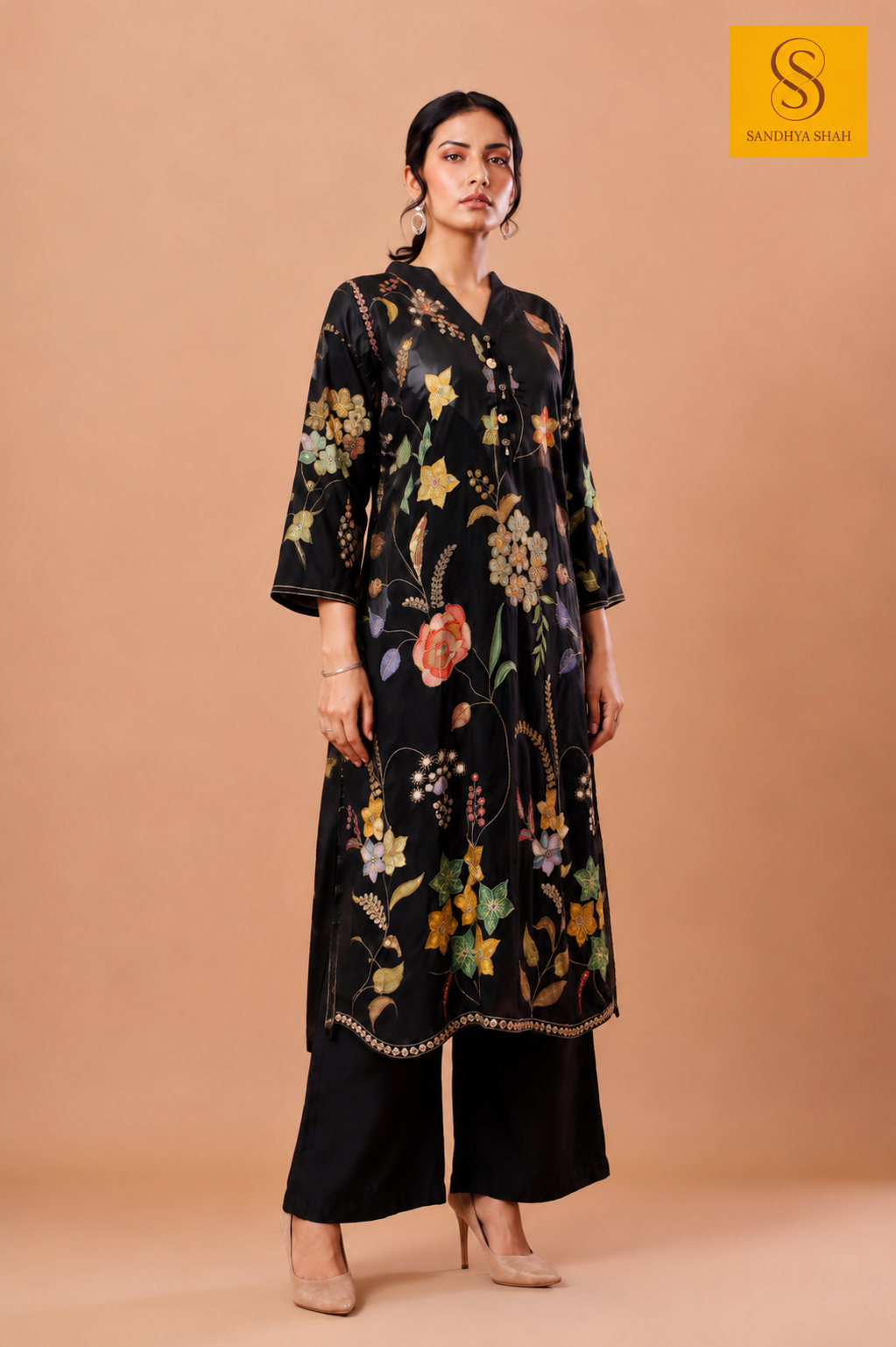 Twilight Botanical Kurta Set
