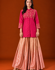 Pink Short Shirt With Sharara