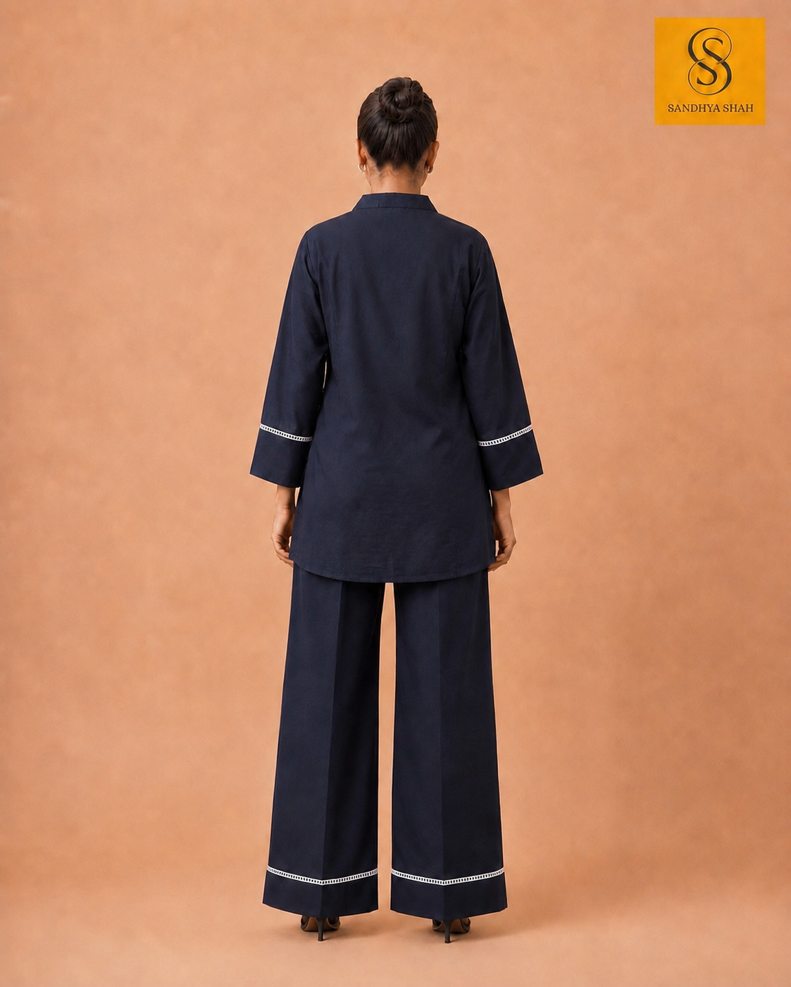 Black Premium Cotton Embroider Co-ord Set