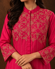Pink Short Shirt With Sharara