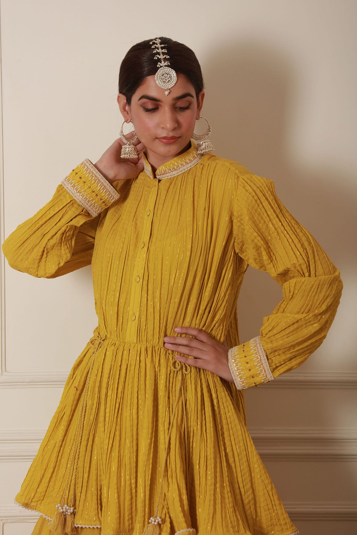 Yellow Diva Kurta With Dhoti Pant