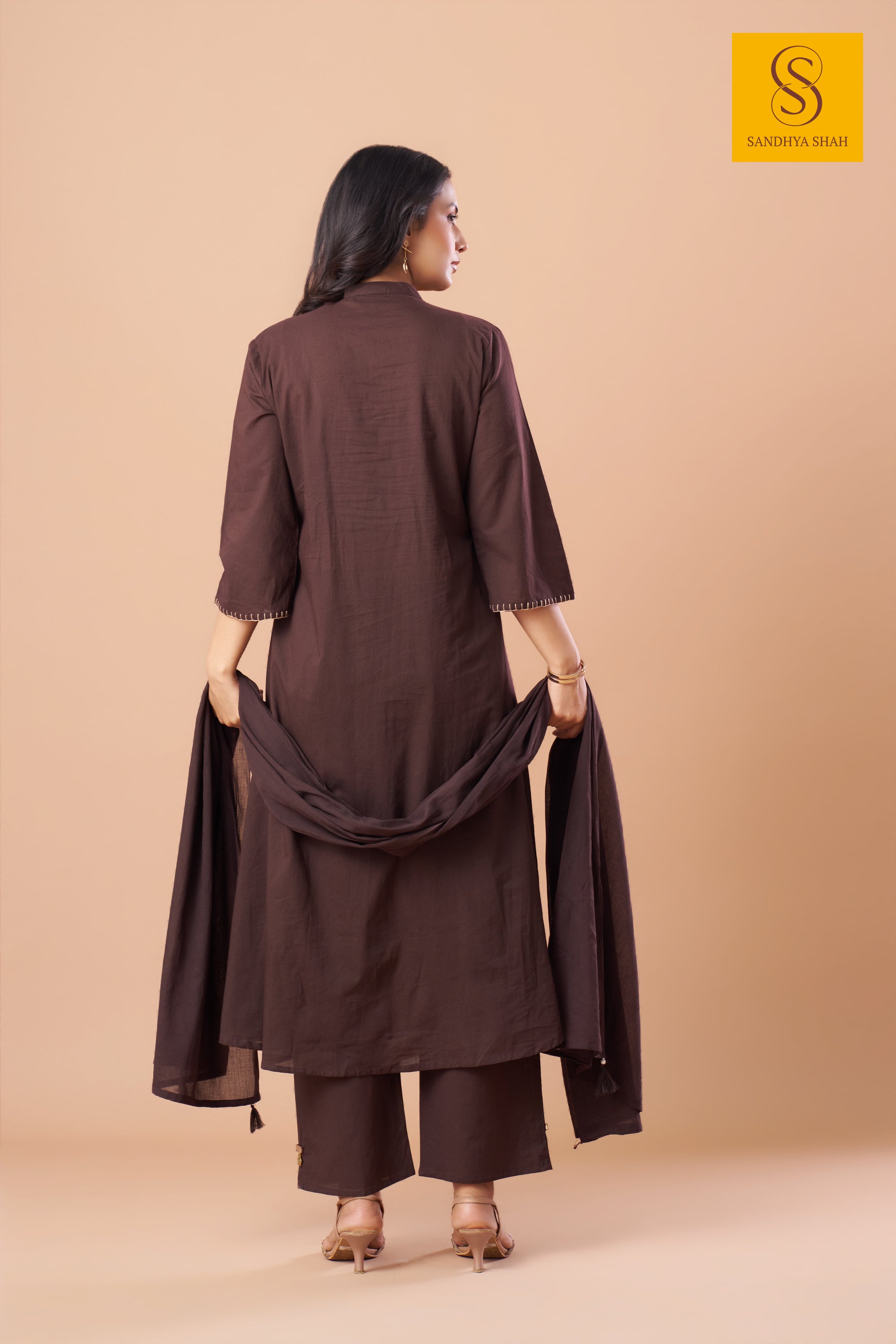 Espresso Flora Kurta Set