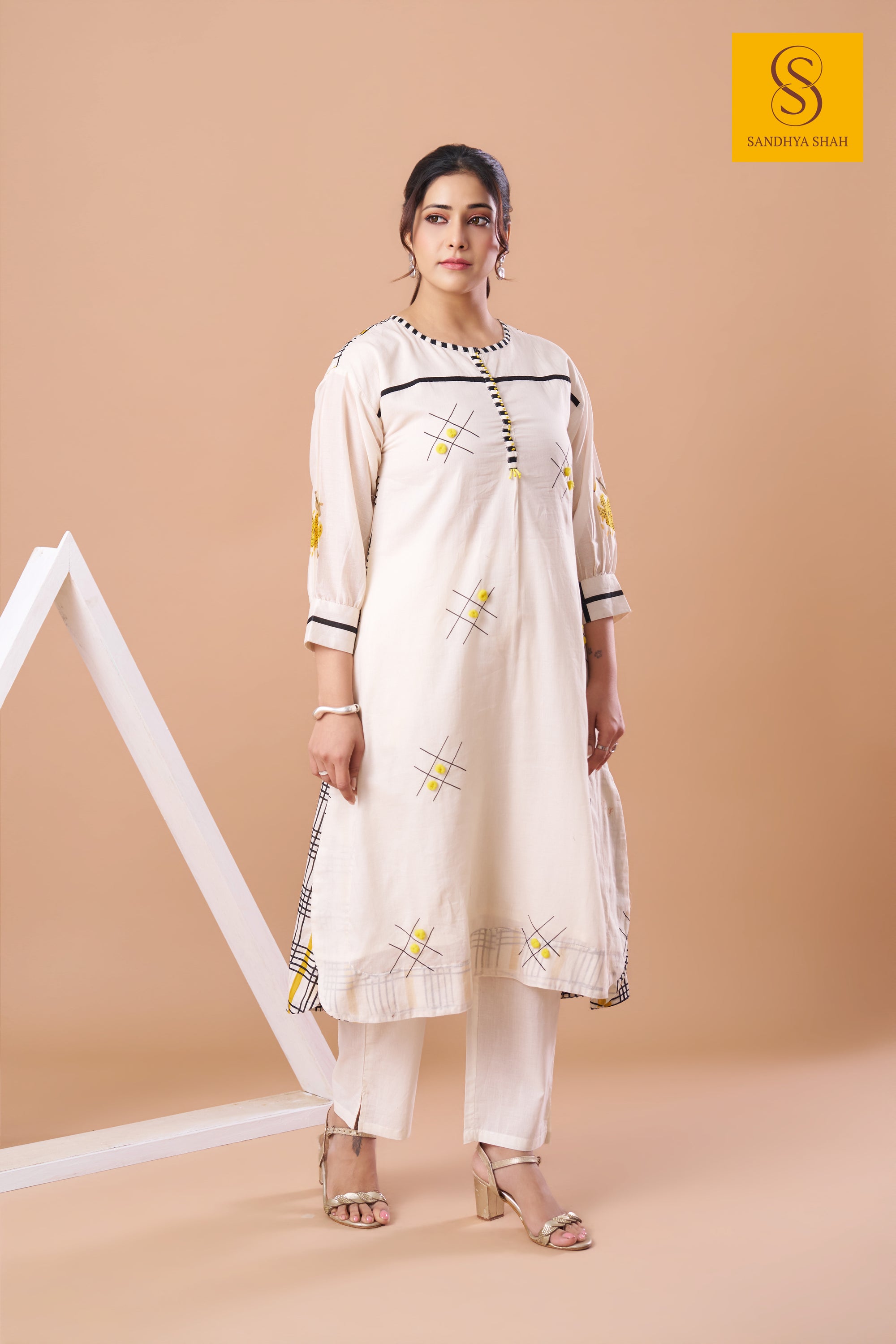 Alabaster Cross-Stitch Co-ord Set