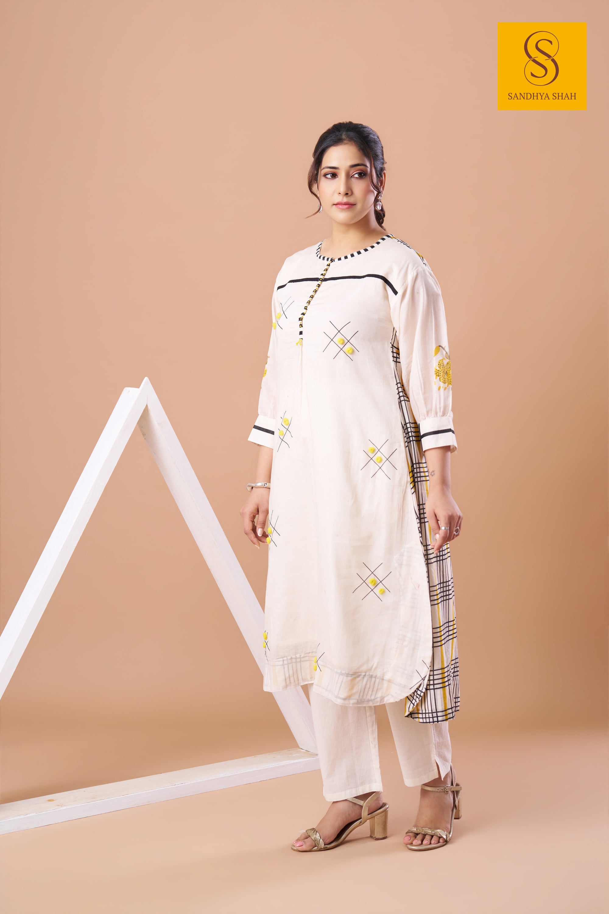 Alabaster Cross-Stitch Co-ord Set