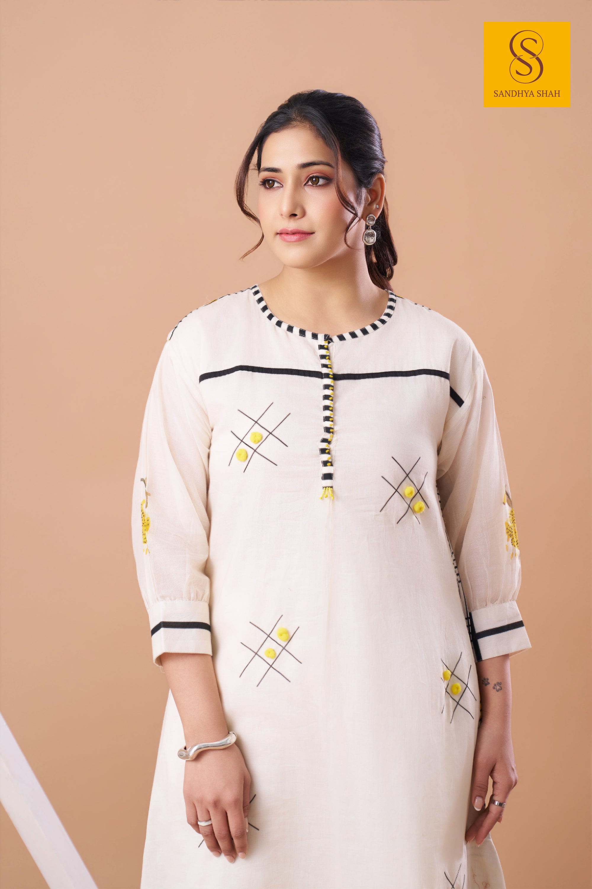Alabaster Cross-Stitch Co-ord Set