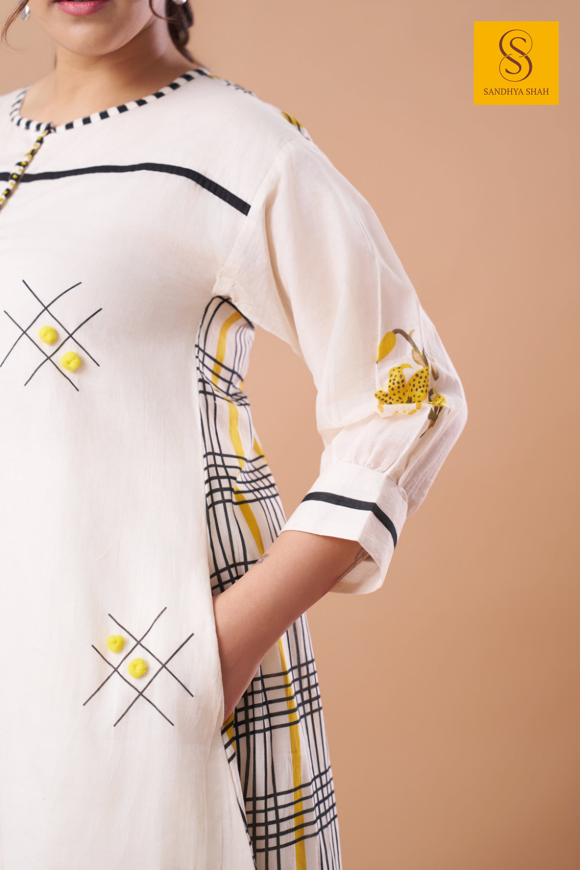 Alabaster Cross-Stitch Co-ord Set