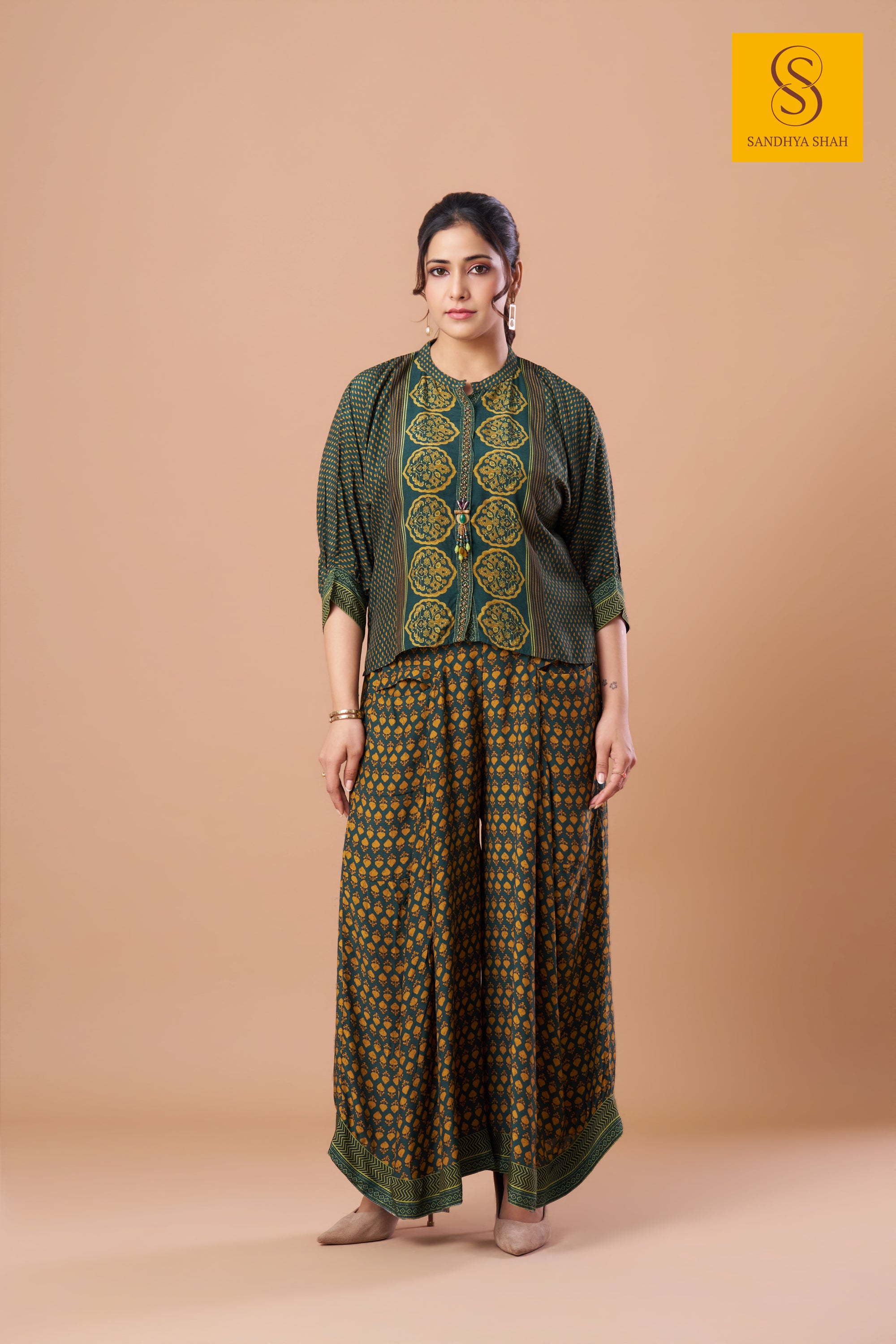 Emerald Mandala Palazzo Set