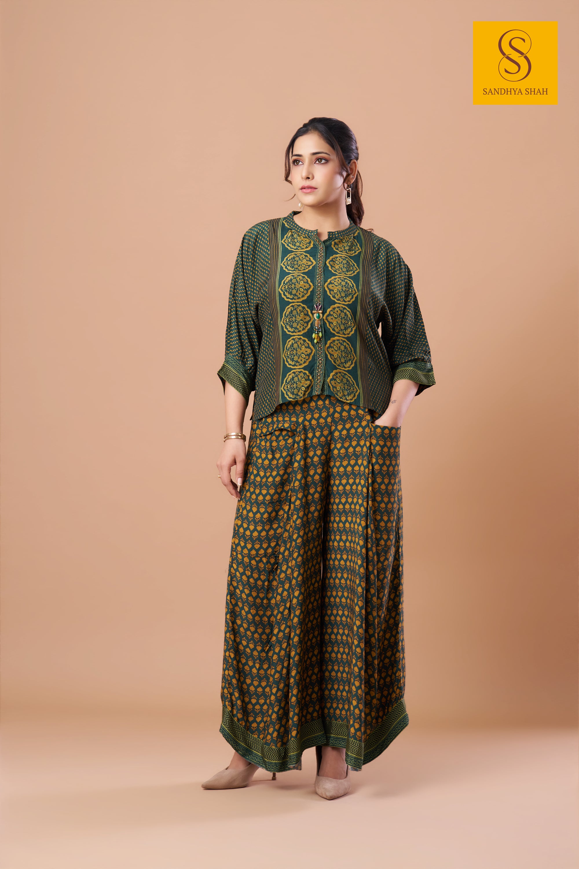Emerald Mandala Palazzo Set