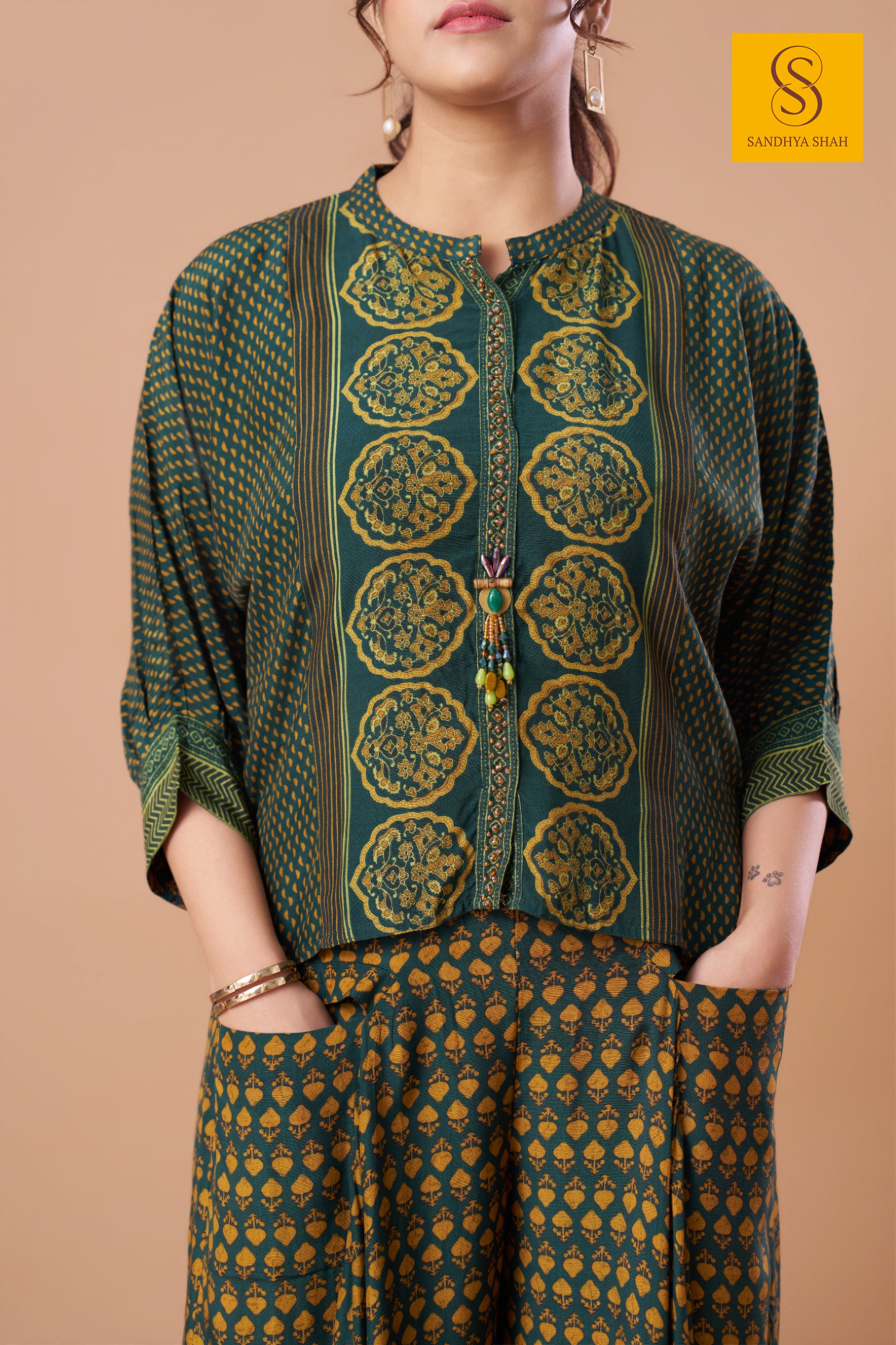 Emerald Mandala Palazzo Set