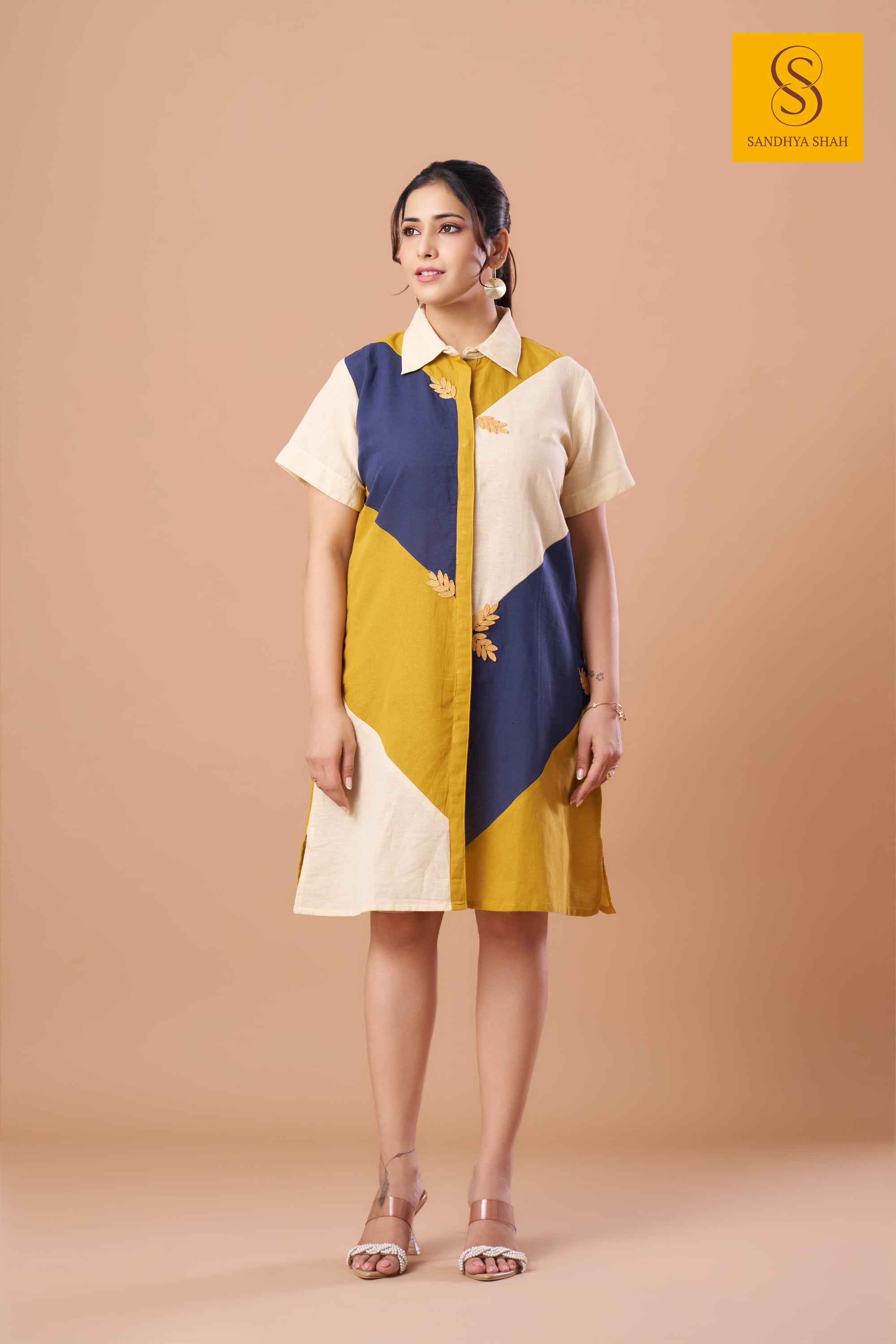 Autumn Leaf Shirt Dress