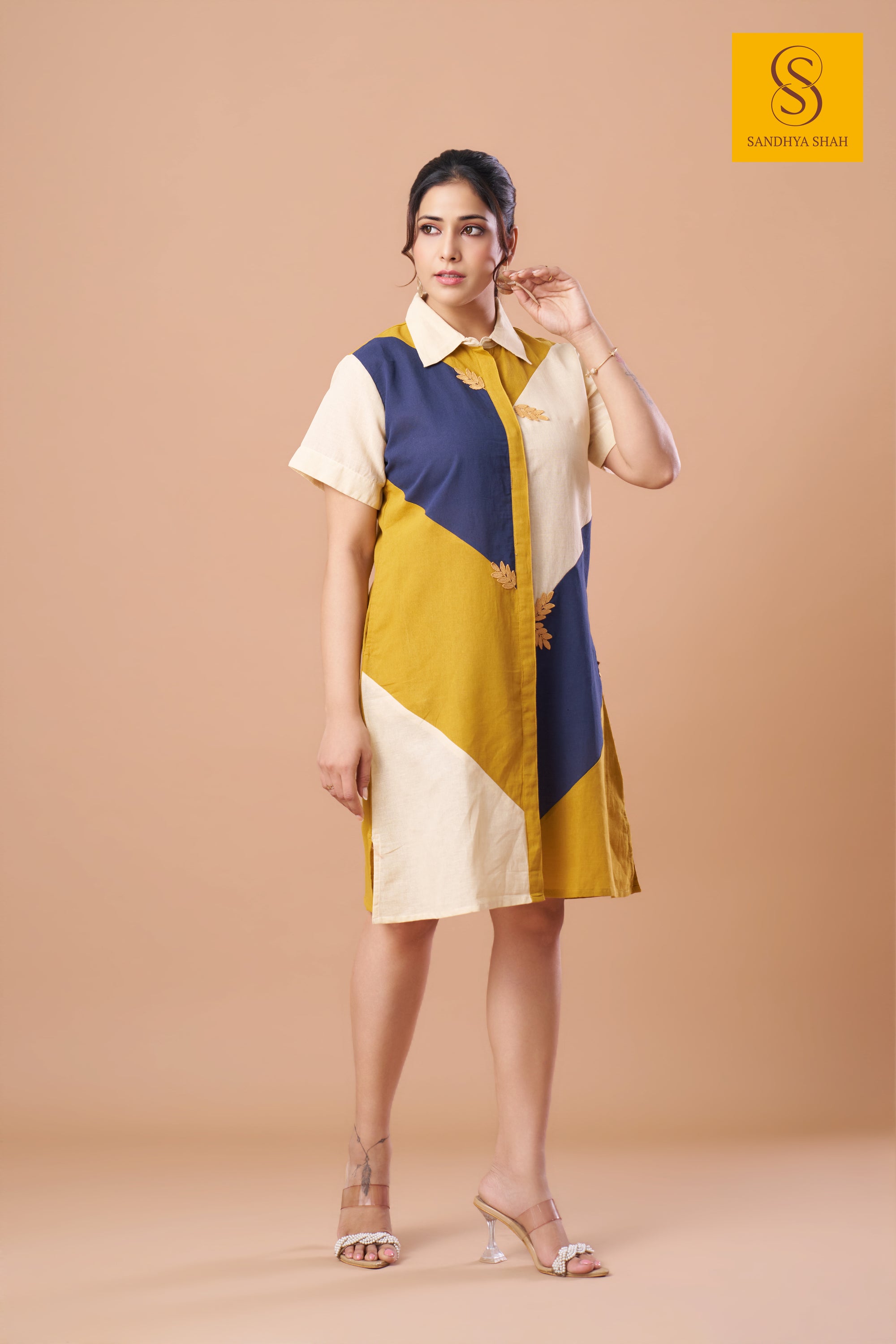 Autumn Leaf Shirt Dress