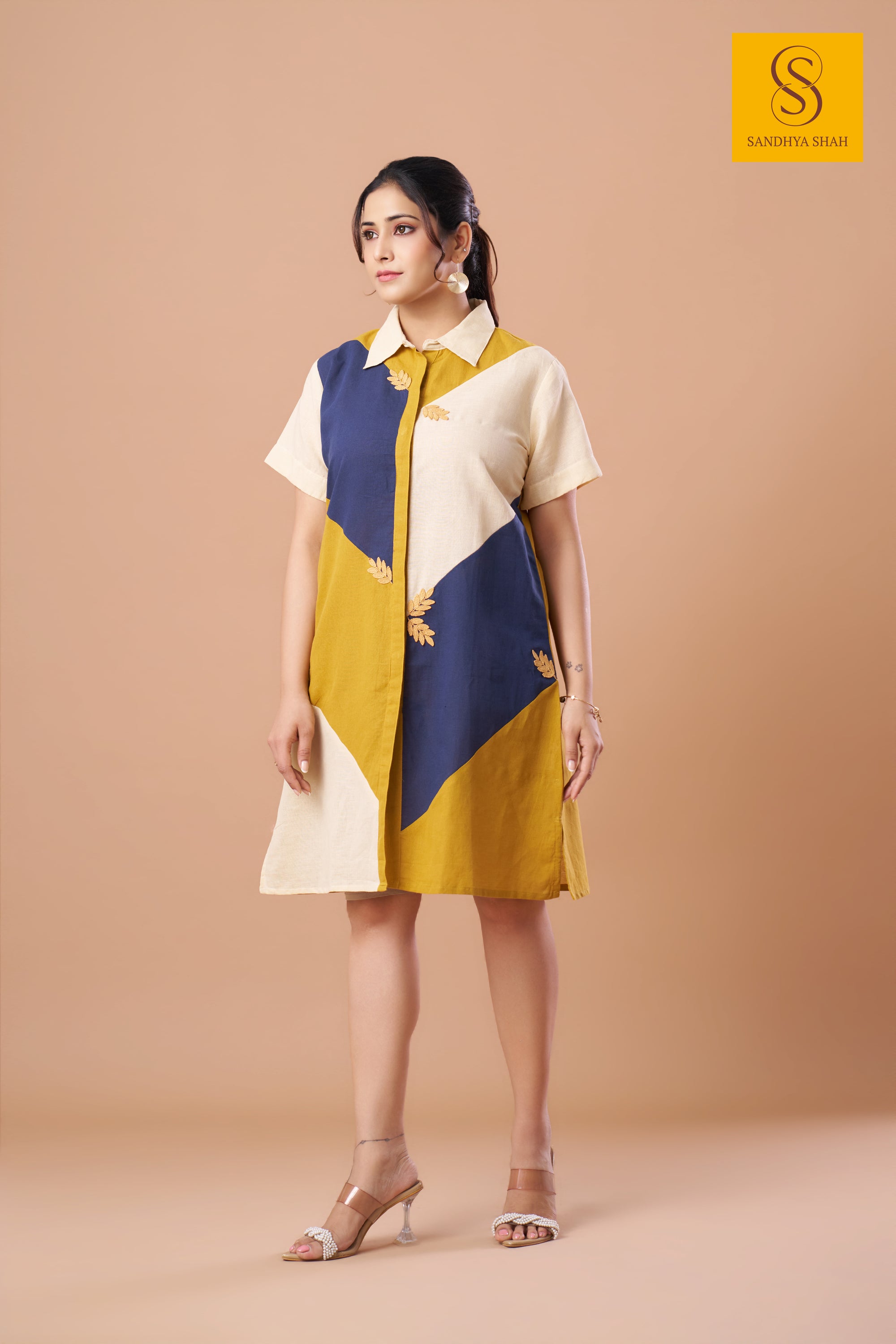 Autumn Leaf Shirt Dress