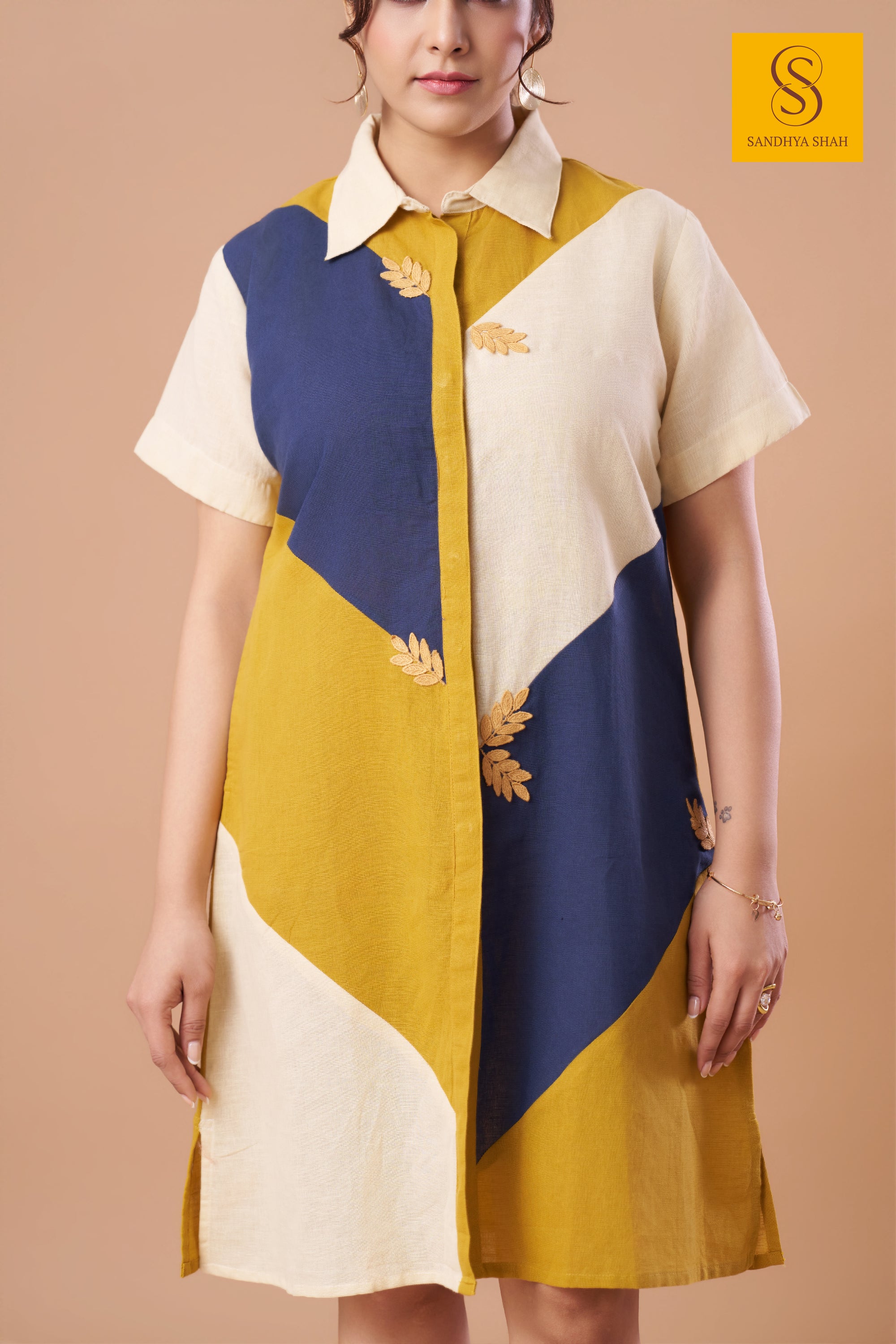 Autumn Leaf Shirt Dress