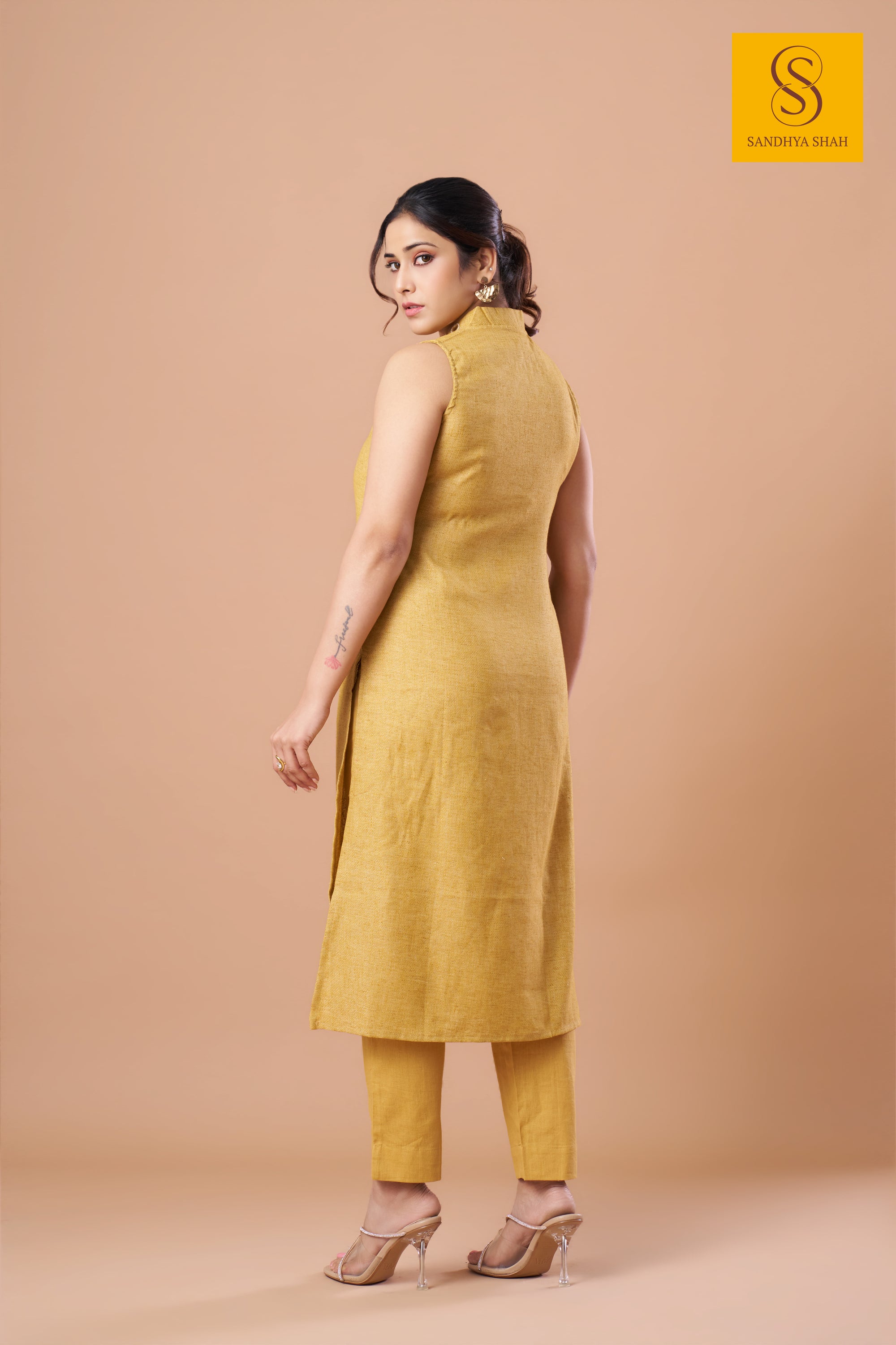 Citrine Cowrie Straight Kurta Set