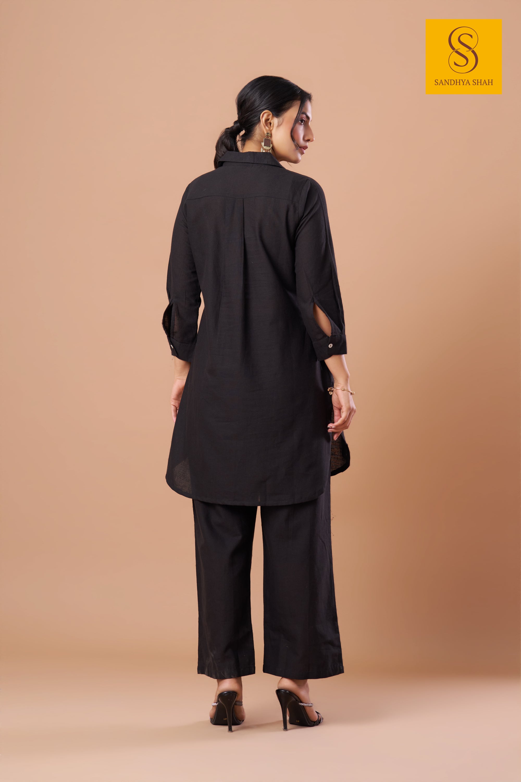 Midnight Aviary Linen Co-ord Set