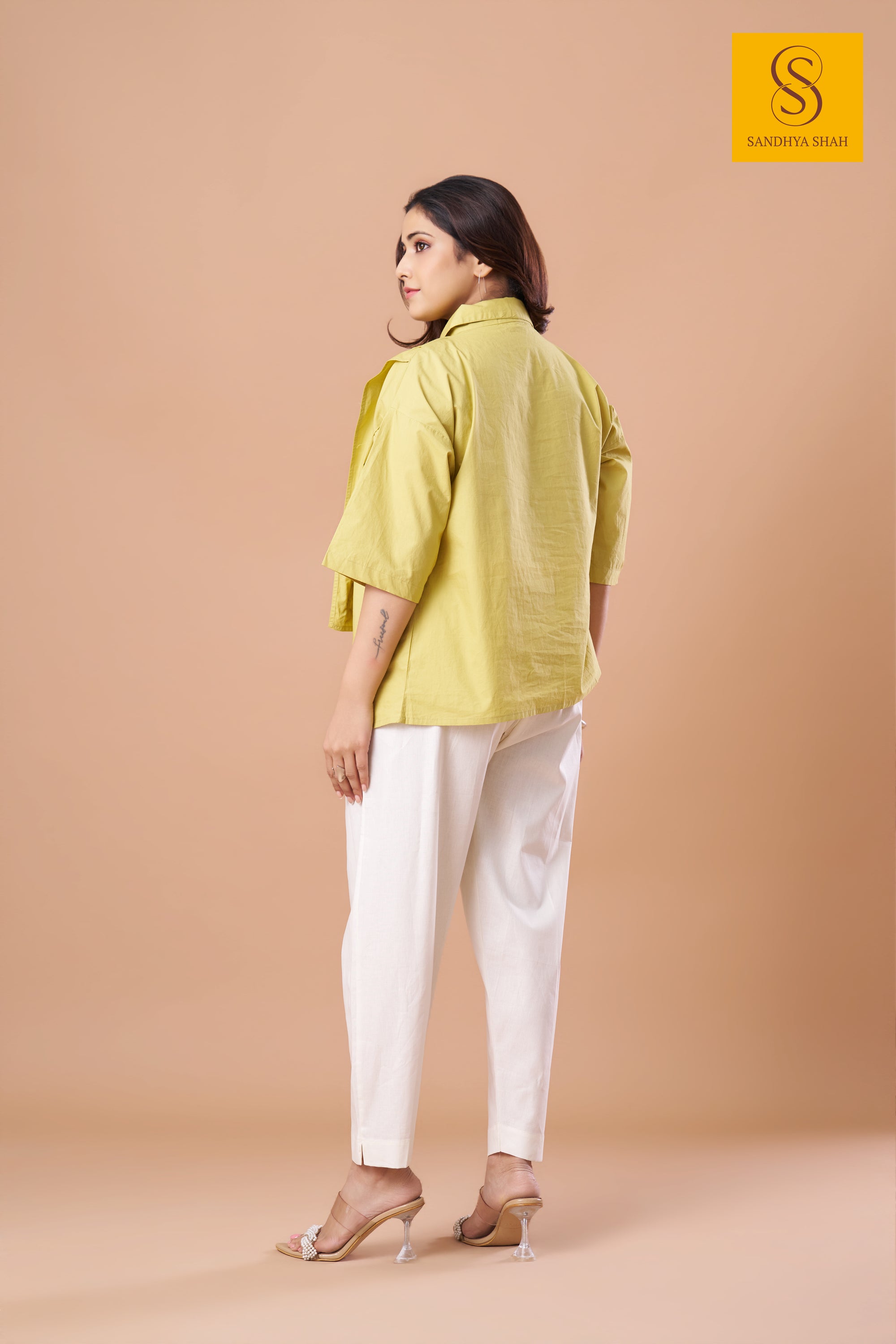 Asymmetric Lime Green Shirt