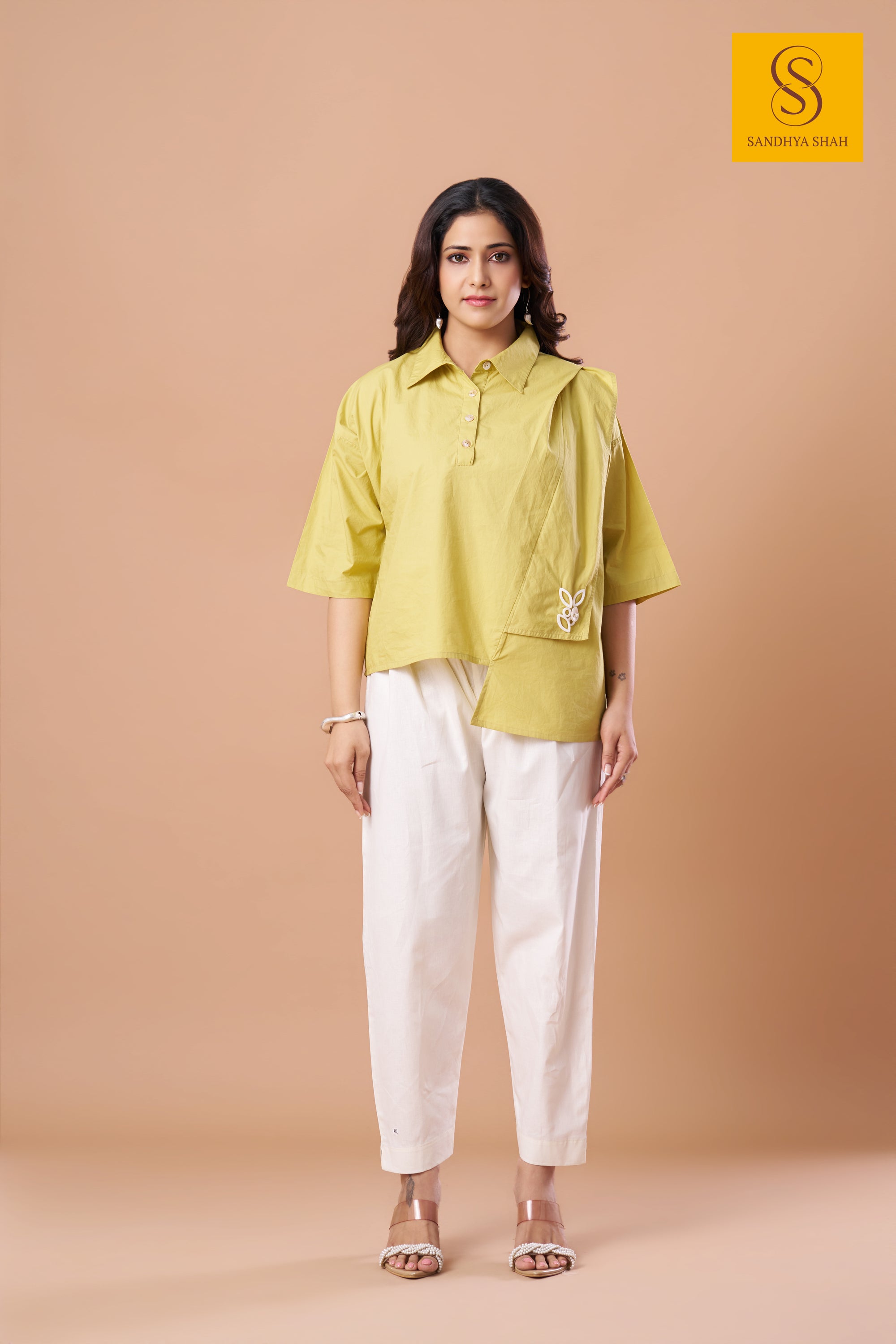 Asymmetric Lime Green Shirt