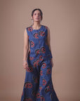 Indigo Meander Indo-Western Set